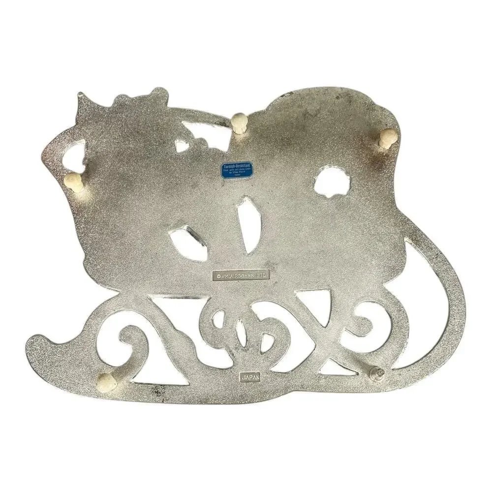 Vintage WM. A. Rogers Holiday Sleigh Trivet/Hotplate Made In Japan